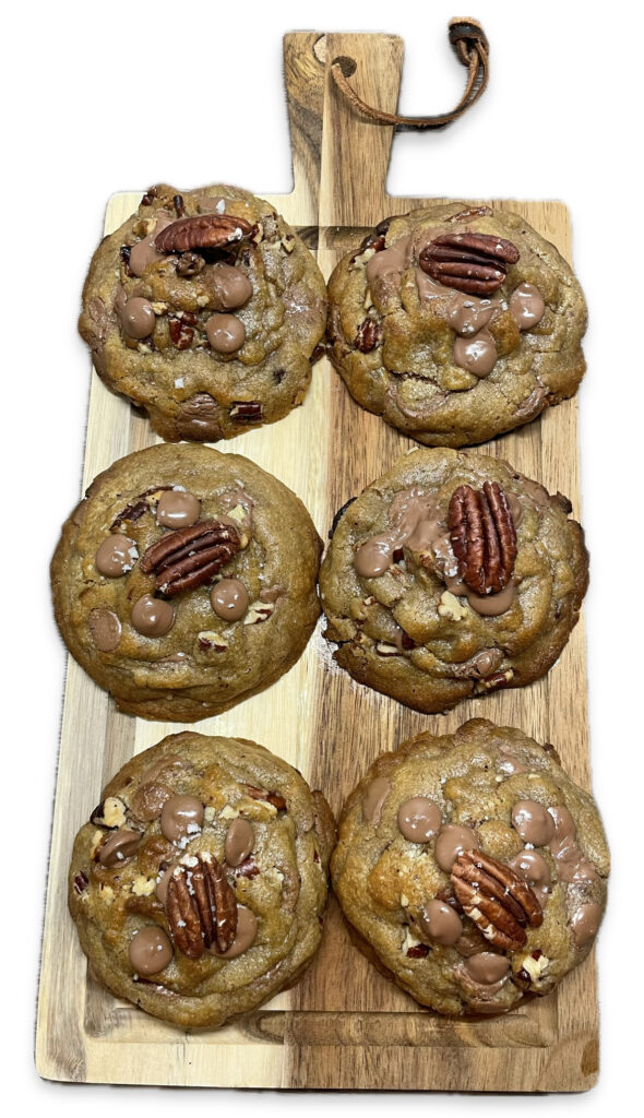 6 x Crunchy Pecan Salted Caramel Cookie